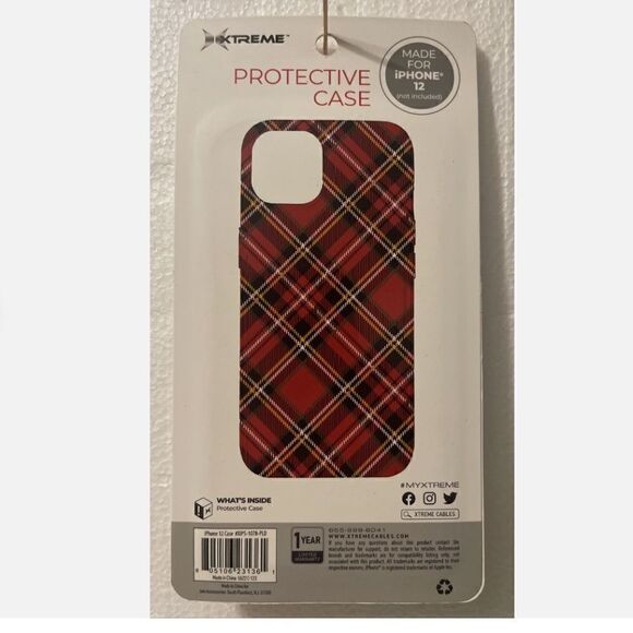 NEW Xtreme Protective Case Made For iPhone 12 Holiday Theme NIP PJs Checkered - Picture 2 of 4